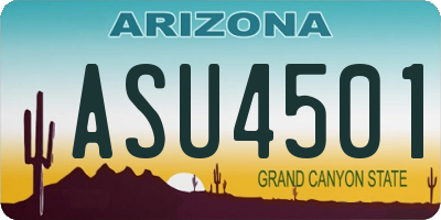 AZ license plate ASU4501