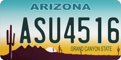 AZ license plate ASU4516