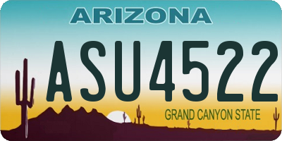 AZ license plate ASU4522