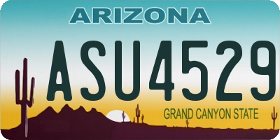 AZ license plate ASU4529