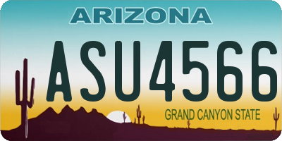 AZ license plate ASU4566