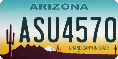 AZ license plate ASU4570