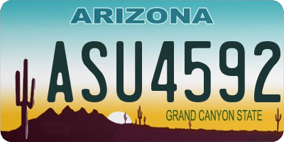 AZ license plate ASU4592