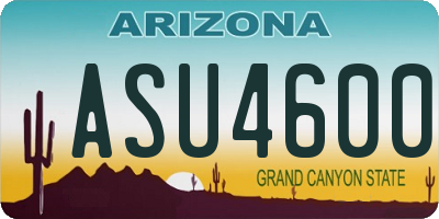 AZ license plate ASU4600