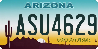 AZ license plate ASU4629