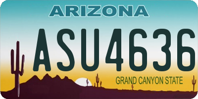 AZ license plate ASU4636