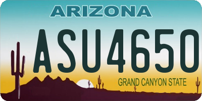 AZ license plate ASU4650