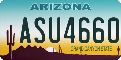 AZ license plate ASU4660
