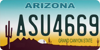 AZ license plate ASU4669