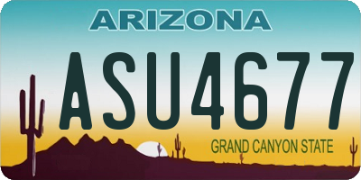 AZ license plate ASU4677