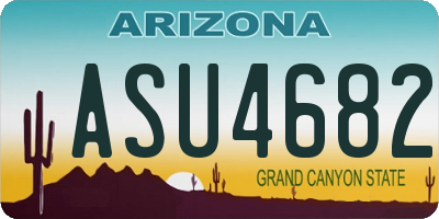 AZ license plate ASU4682