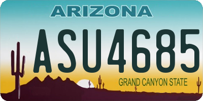 AZ license plate ASU4685