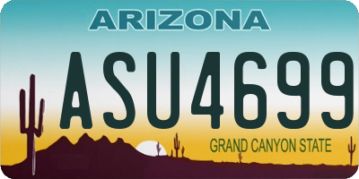 AZ license plate ASU4699