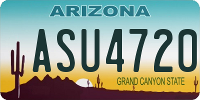 AZ license plate ASU4720