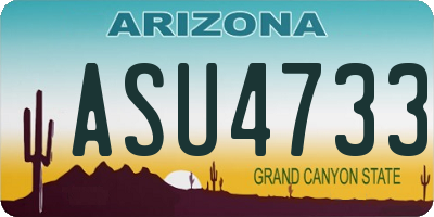 AZ license plate ASU4733