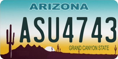 AZ license plate ASU4743