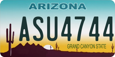 AZ license plate ASU4744