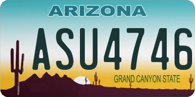 AZ license plate ASU4746