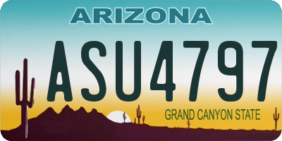 AZ license plate ASU4797