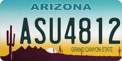 AZ license plate ASU4812