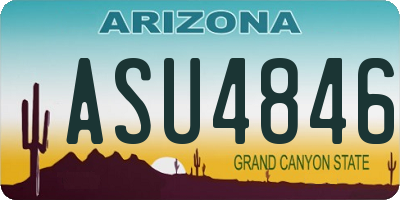 AZ license plate ASU4846
