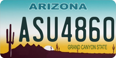 AZ license plate ASU4860