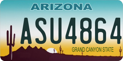 AZ license plate ASU4864