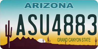 AZ license plate ASU4883