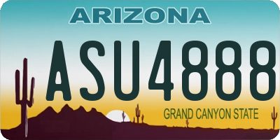 AZ license plate ASU4888