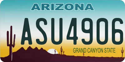 AZ license plate ASU4906