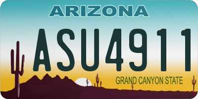 AZ license plate ASU4911