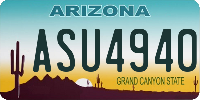 AZ license plate ASU4940