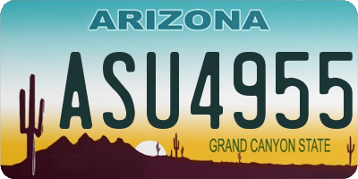 AZ license plate ASU4955