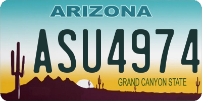 AZ license plate ASU4974
