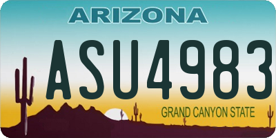 AZ license plate ASU4983