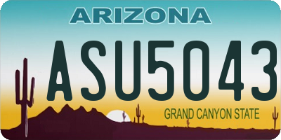 AZ license plate ASU5043