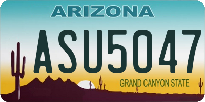 AZ license plate ASU5047