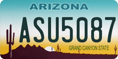 AZ license plate ASU5087