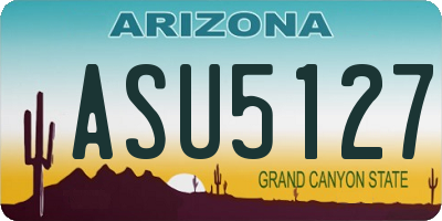 AZ license plate ASU5127