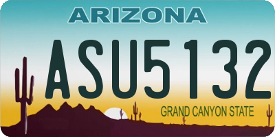 AZ license plate ASU5132