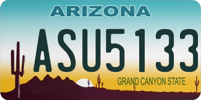 AZ license plate ASU5133