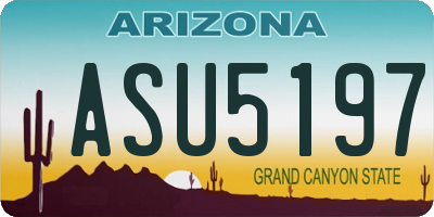 AZ license plate ASU5197