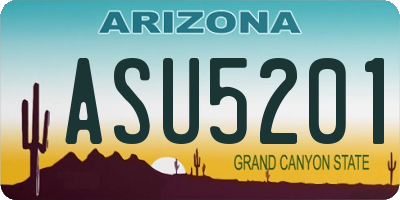 AZ license plate ASU5201