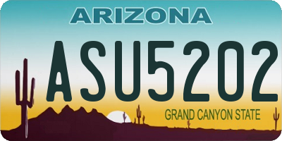 AZ license plate ASU5202