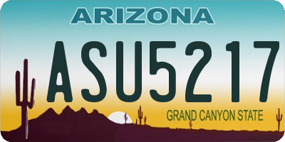 AZ license plate ASU5217