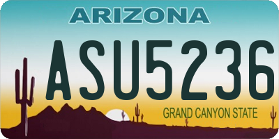 AZ license plate ASU5236