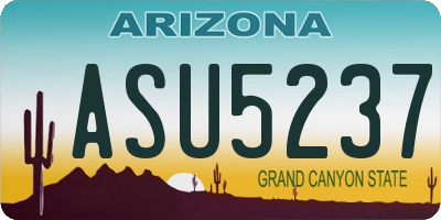 AZ license plate ASU5237