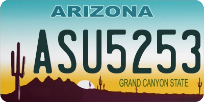 AZ license plate ASU5253
