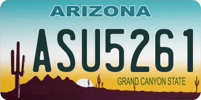 AZ license plate ASU5261
