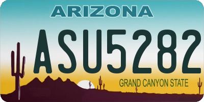 AZ license plate ASU5282